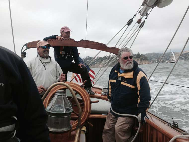 Ted Pike made the journey from Port Townsend to visit and sail on MARTHA, It’s good to see friends from Port Townsend. Edensaw Woods has been a strong supporter of our endeavors at the Schooner Martha Foundation and we thank them for their support.