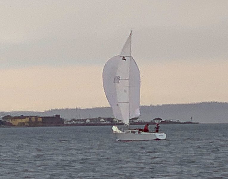 Dorado heading for the leeward mark in race 2.